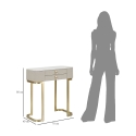 Console d'entrée avec 2 tiroirs et pieds dorés 70x40cm Beauty Dimensions