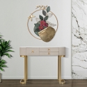 Console d'entrée 3 tiroirs avec pieds dorés 100x40cm Glamour Vente