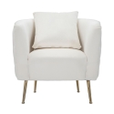 Sillón glam de terciopelo con patas doradas y cojín Bucarest-P Catálogo