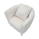Sillón glam de terciopelo con patas doradas y cojín Bucarest-P Elección