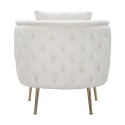 Sillón glam de terciopelo con patas doradas y cojín Bucarest-P Modelo