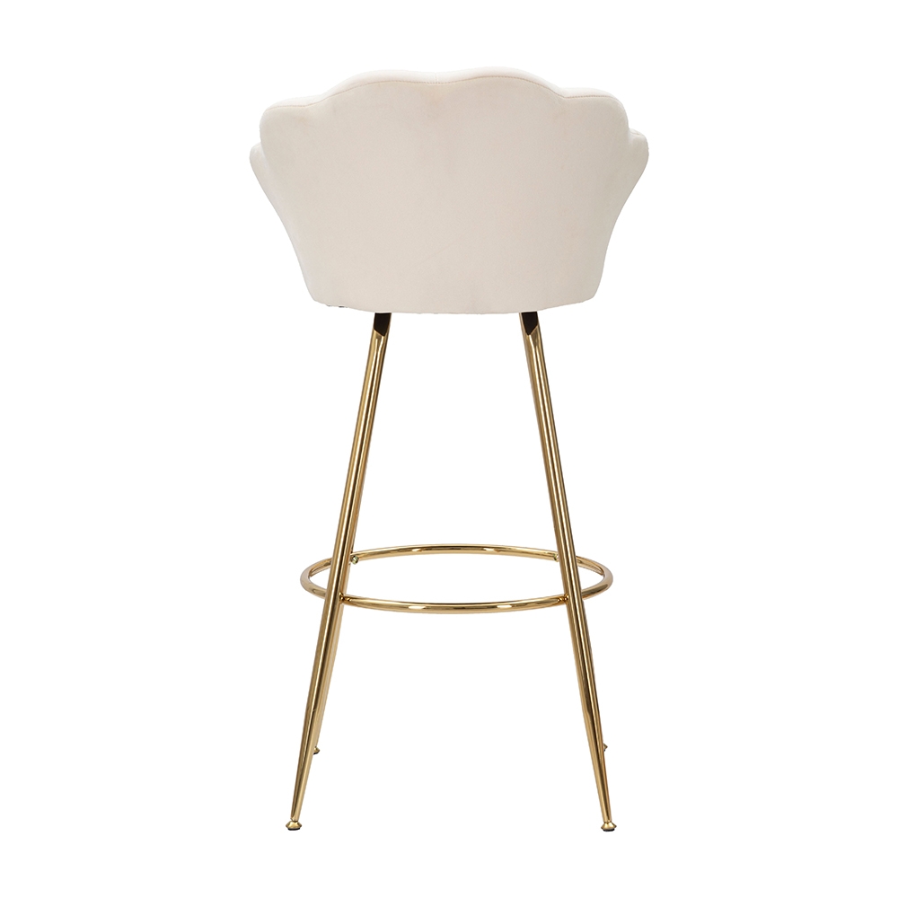 Barhocker Küche mit Blumenlehne, goldene Beine, h90cm Vienna Kosten