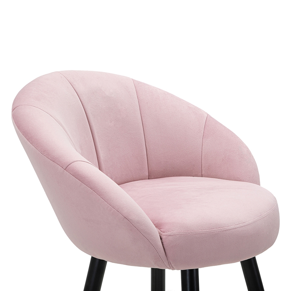Sgabello bar cucina in velluto e gambe in legno nero e dorato h80cm Prague 