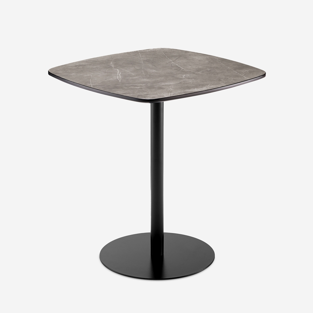 Esstisch 70x70cm für Restaurant Küche schwarz Marmoreffekt Mikee+ Aktion