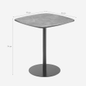Esstisch 70x70cm für Restaurant Küche schwarz Marmoreffekt Mikee+ Rabatte