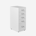 Commode de bureau rangement documents 5 tiroirs et roulettes Layt XL Promotion
