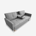 Schlafsofa 2-Sitzer nordischer Stil mit Armlehne Getränkehalter Donum Rabatte