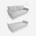 Schlafsofa 2-Sitzer nordischer Stil mit Armlehne Getränkehalter Donum Eigenschaften