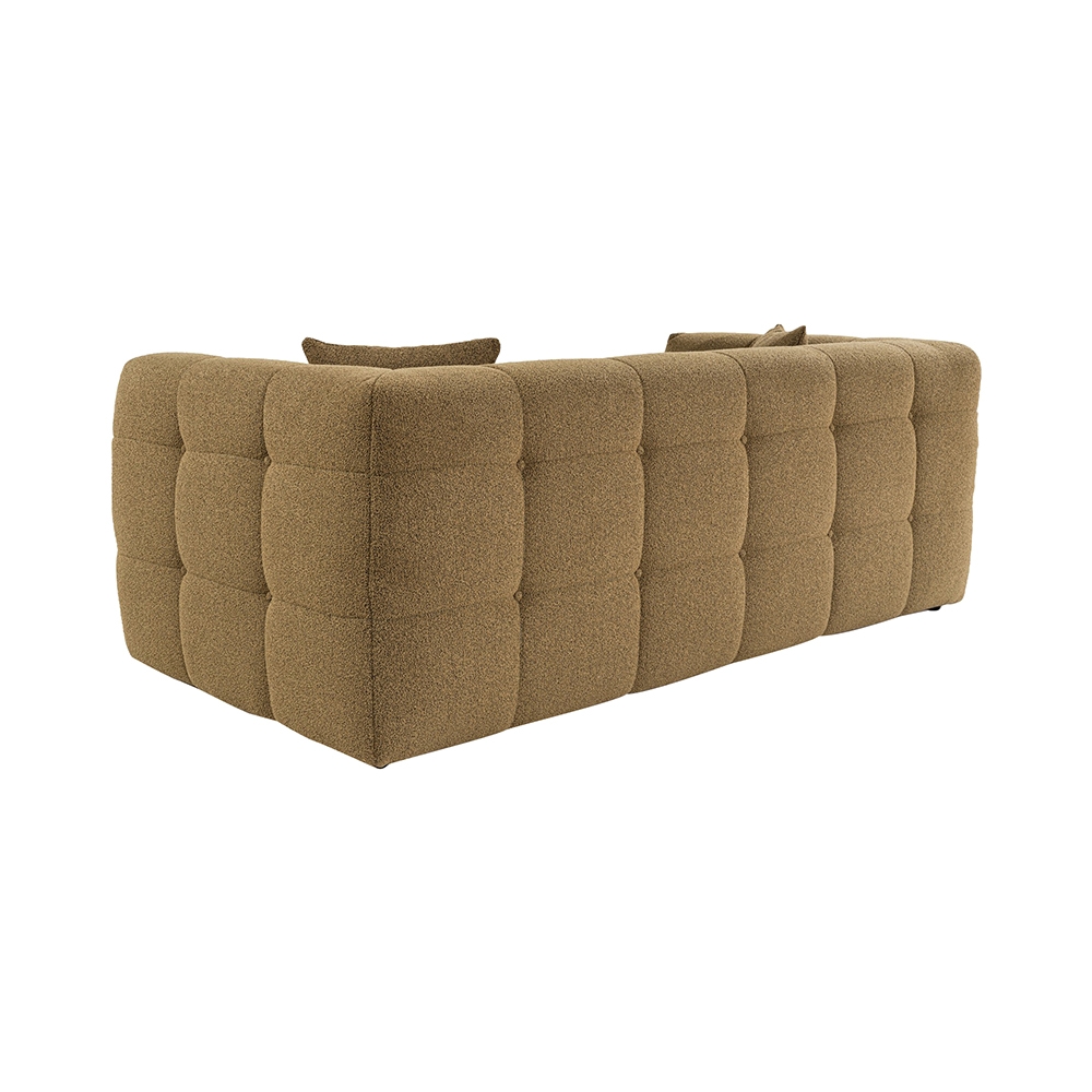 Sofa 2-Sitzer modern khakifarben Bouclè 192cm Cady 2 Rabatte