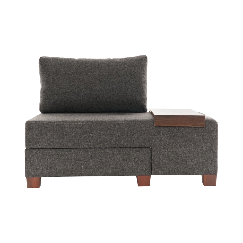 Chaise longue lit pliable côté droit en lin Betty Right Choix