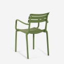 Silla de exterior de polipropileno con reposabrazos para bar cocina Satin Compra