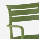Silla de exterior de polipropileno con reposabrazos para bar cocina Satin 
