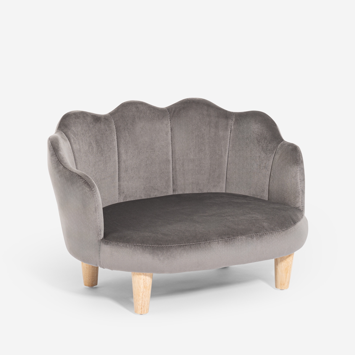 Fauteuil canapé coquillage pour chiens et chats en velours Pally Caractéristiques