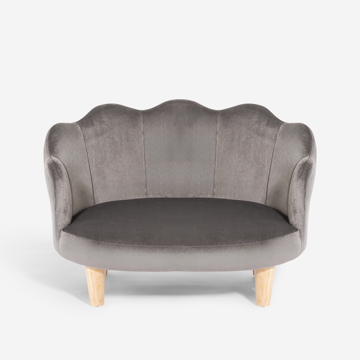 Fauteuil canapé coquillage pour chiens et chats en velours Pally Dimensions
