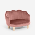 Fauteuil canapé coquillage pour chiens et chats en velours Pally Réductions