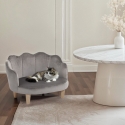 Fauteuil canapé coquillage pour chiens et chats en velours Pally Remises