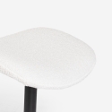 Fauteuil avec repose-pieds en bouclé blanc pour salon bureau Shiro Catalogue