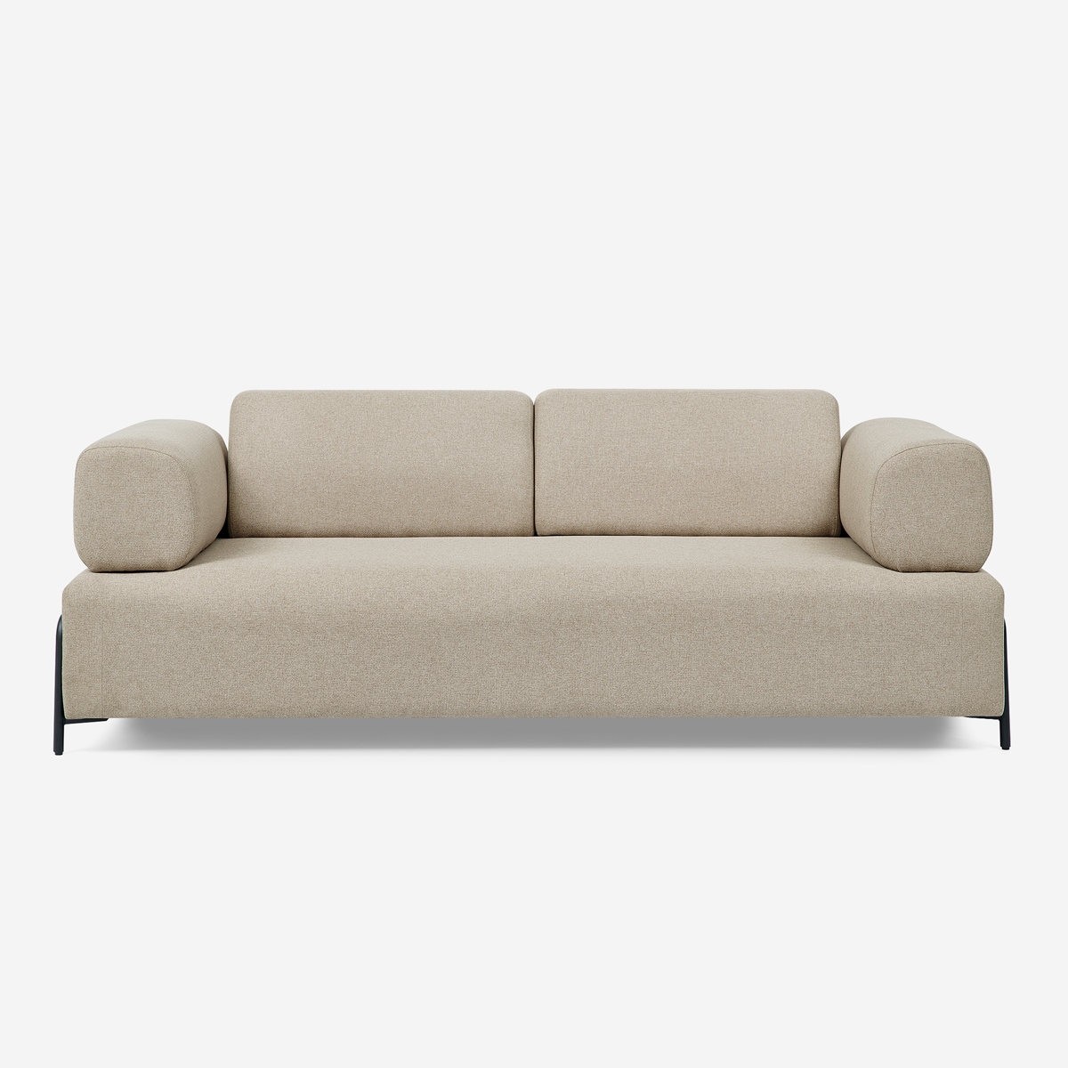 Divano modulare 3 posti design moderno componibile con tavolini Diadema 