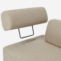 Sofa modular 3-Sitzer modernes Design mit Beistelltischen Diadema 