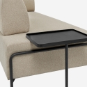 Sofa modular 3-Sitzer modernes Design mit Beistelltischen Diadema 