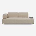 Sofa modular 3-Sitzer modernes Design mit Beistelltischen Diadema 