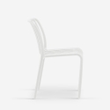 Chaise de jardin extérieur moderne en polypropylène blanc noir Sawas 