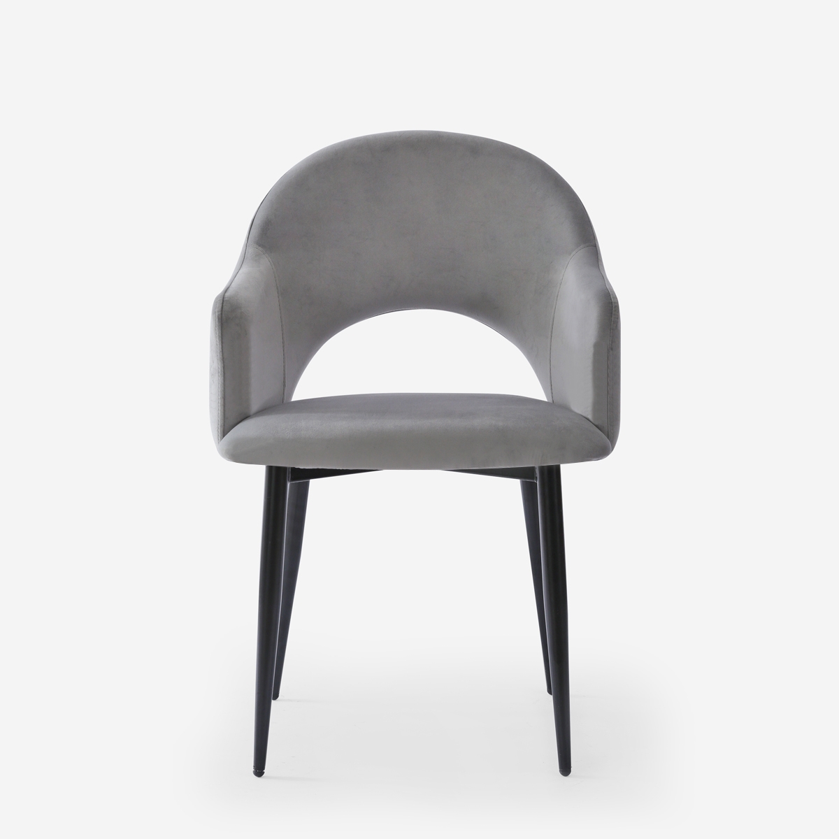 Stuhl mit Armlehnen modern aus Samt für Esszimmer und Küche Rozan Rabatte