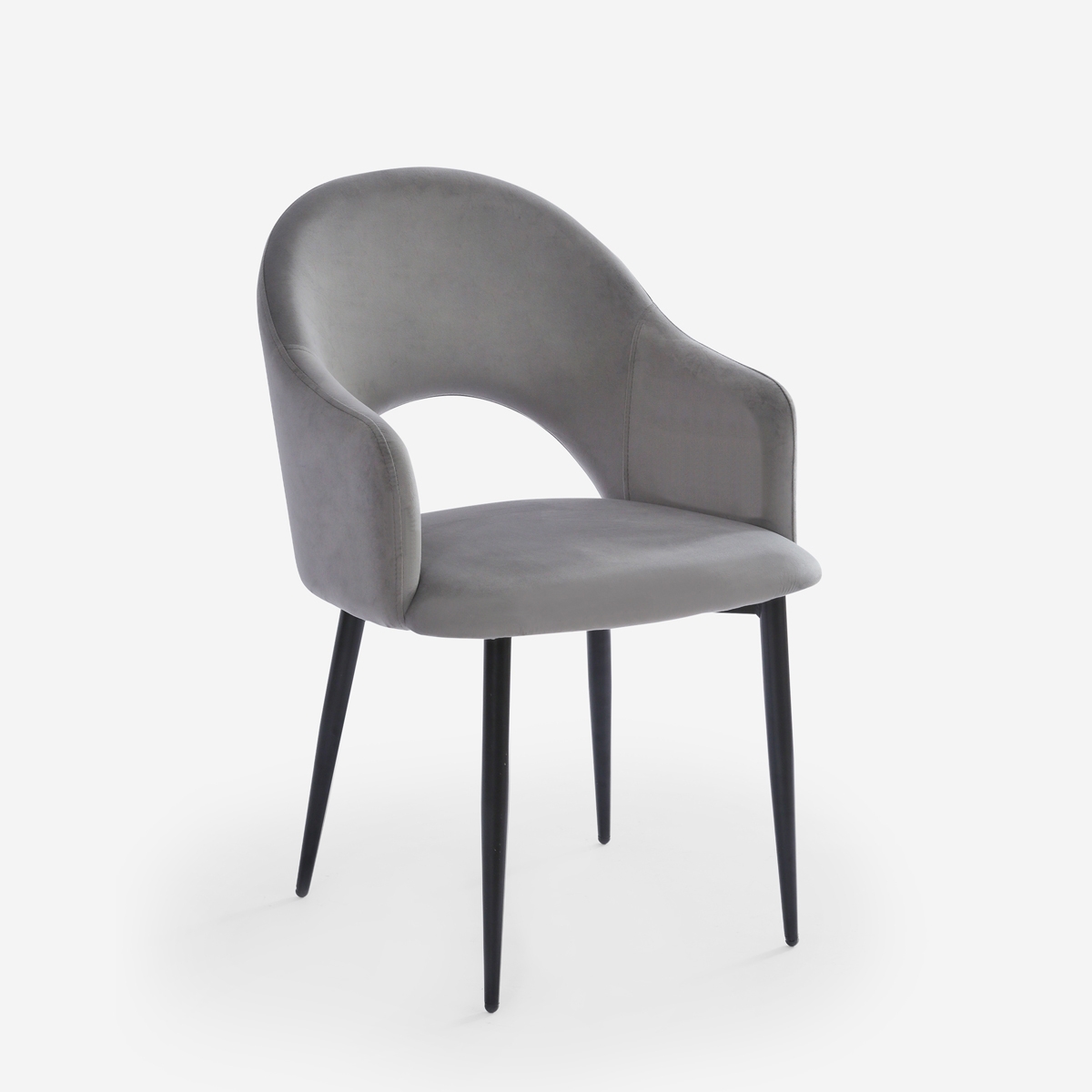 Stuhl mit Armlehnen modern aus Samt für Esszimmer und Küche Rozan Katalog