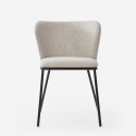 Stuhl für das Esszimmer in modernem Design aus Stoff mit schwarzen Beinen Lasta Sales