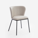 Stuhl für das Esszimmer in modernem Design aus Stoff mit schwarzen Beinen Lasta Rabatte