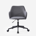 Sedia girevole in tessuto con braccioli per ufficio smart working Kivri Modello