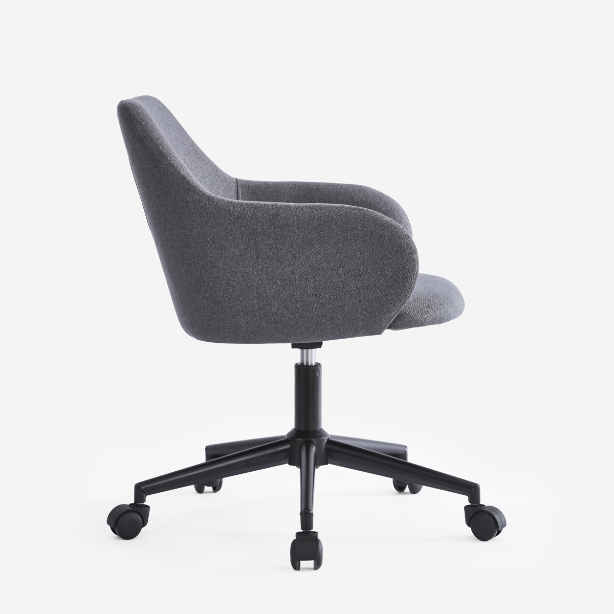 Sedia girevole in tessuto con braccioli per ufficio smart working Kivri Misure