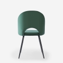Chaise salle à manger cuisine moderne en velours rembourrée Zarda 