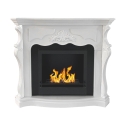 Chimenea de bioetanol de suelo con marco blanco clásico Parigi Oferta