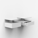 2 tables de chevet murales suspendues avec tiroir chambre Alabastro 