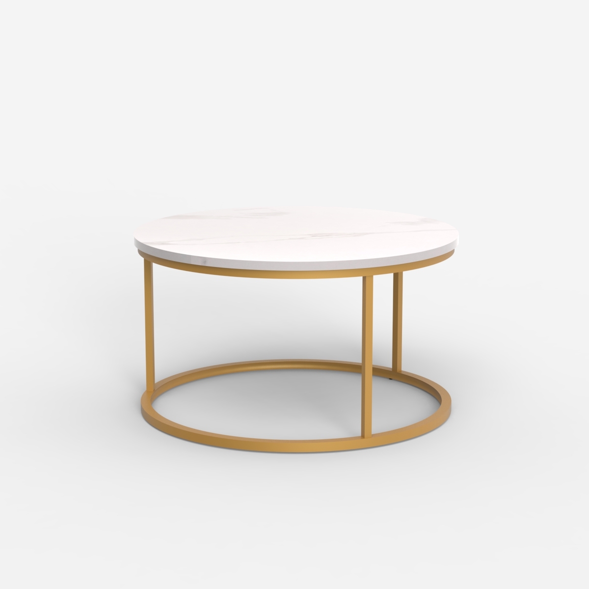 Table basse de salon rond 80cm effet marbre contemporain Ossidiana Dimensions