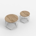 Couchtische 2er Set modernes Design mit Metallfuß Aragonite Lagerbestand