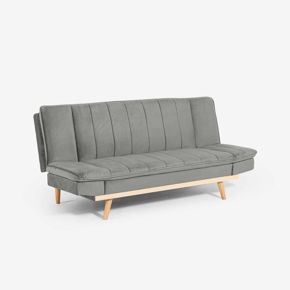 Schlafsofa 2-Sitzer mit verstellbarer Rückenlehne aus Samtstoff Skata Kosten