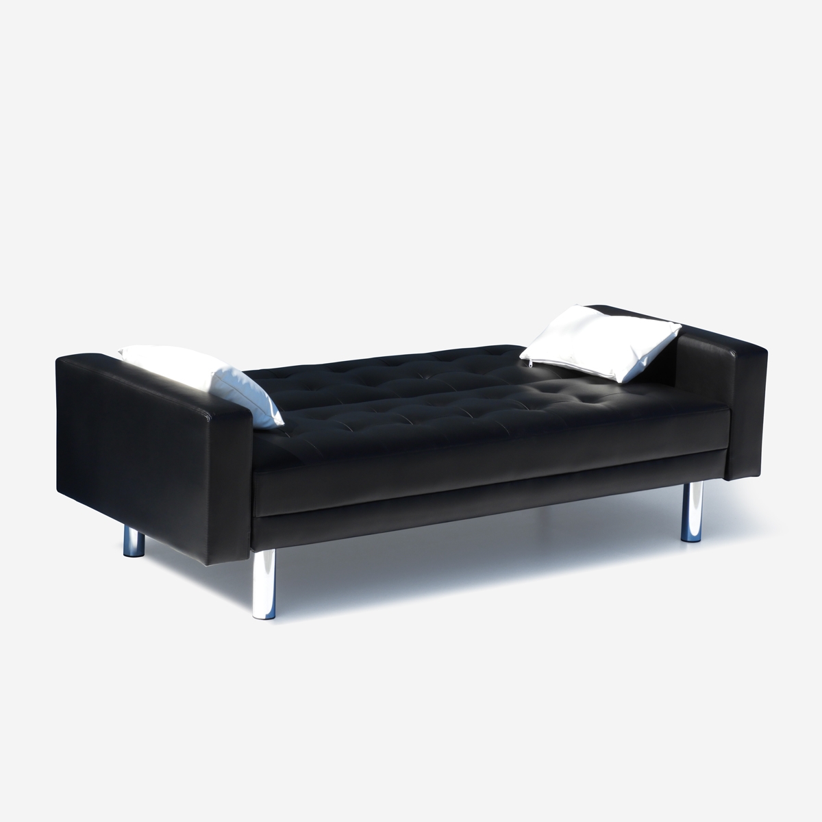 Agata Kunstleder 2-Sitzer Schlafsofa bereit zu schlafen Lagerbestand
