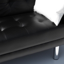Agata Kunstleder 2-Sitzer Schlafsofa bereit zu schlafen Maße