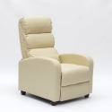 Relax-Liegesessel mit Fußstütze aus Kunstleder Alice 