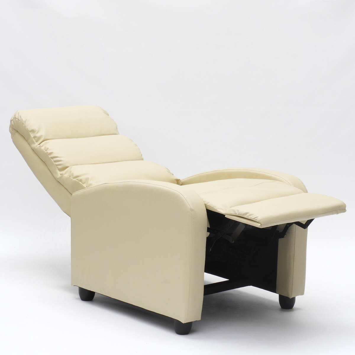 Poltrona relax reclinabile con poggiapiedi in similpelle Alice 