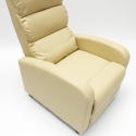 Fauteuil relax inclinable avec repose-pieds en similicuir Alice 