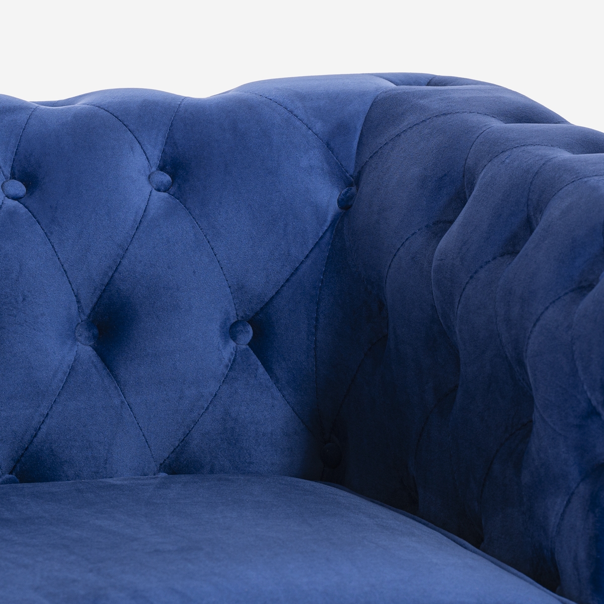 Fauteuil de salon style classique Chesterfield en velours Coventry 