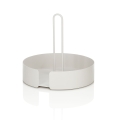 Plateau rond porte-objets en métal blanc Joko Remises