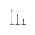 Set de 3 porte-bougies en métal noir style zen minimaliste Promotion