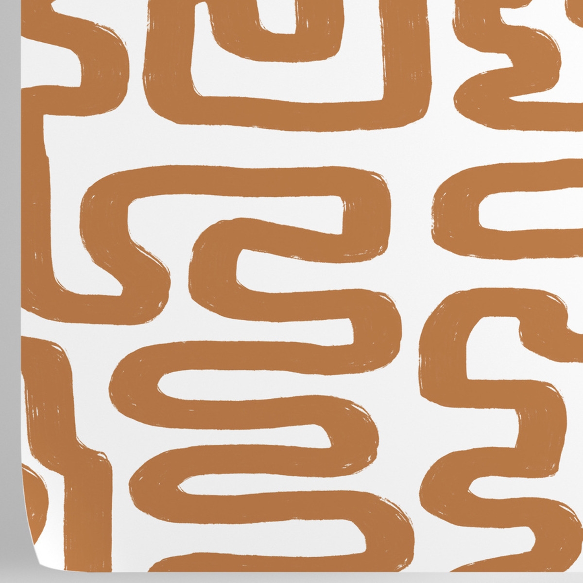 Papier peint adhésif design géométrique Abstrait Blanc et Noisette Remises