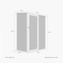 Box lamiera giardino zincata metallo verde casetta utensili Amalfi NATURE 143X89x186cm Misure