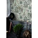 Papier peint salon avec plantes et feuilles jungle Botanica Verde Remises