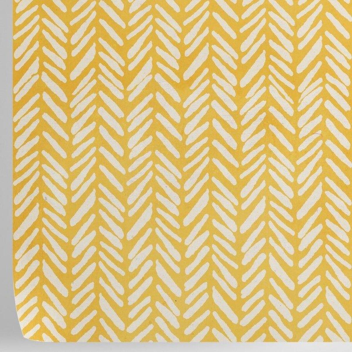 Papier peint adhésif vintage pour salon Géométrique Jaune Réductions